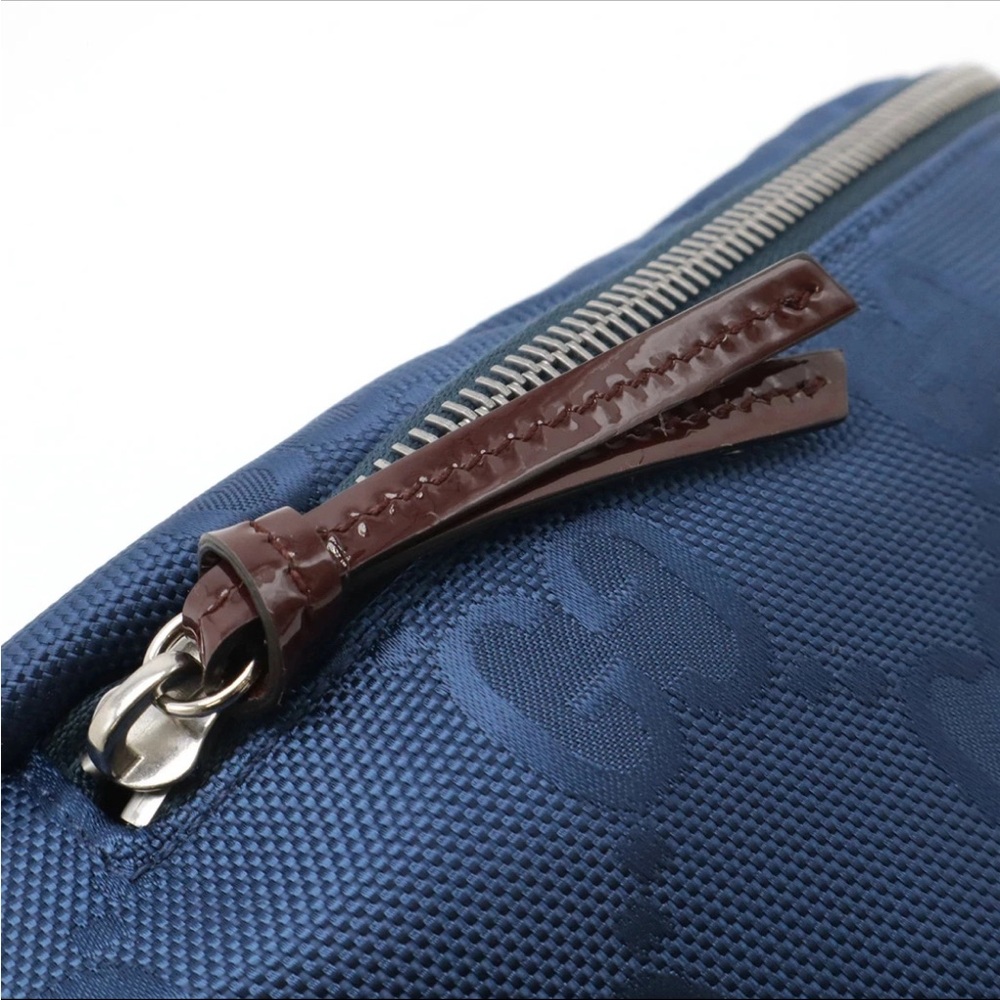 GUCCI Small Blue and Red GG Monogram Web Stripe Bum Bag - Picture 3 of 12